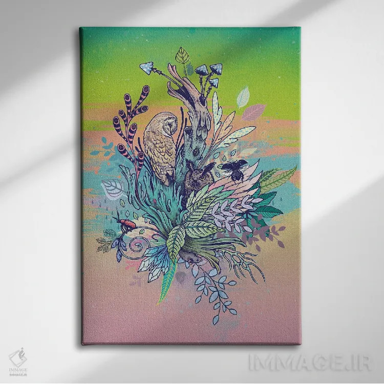 تابلو دکوراتیو زندگی اثر مت میلر - نمای روبهرو روی دیوار