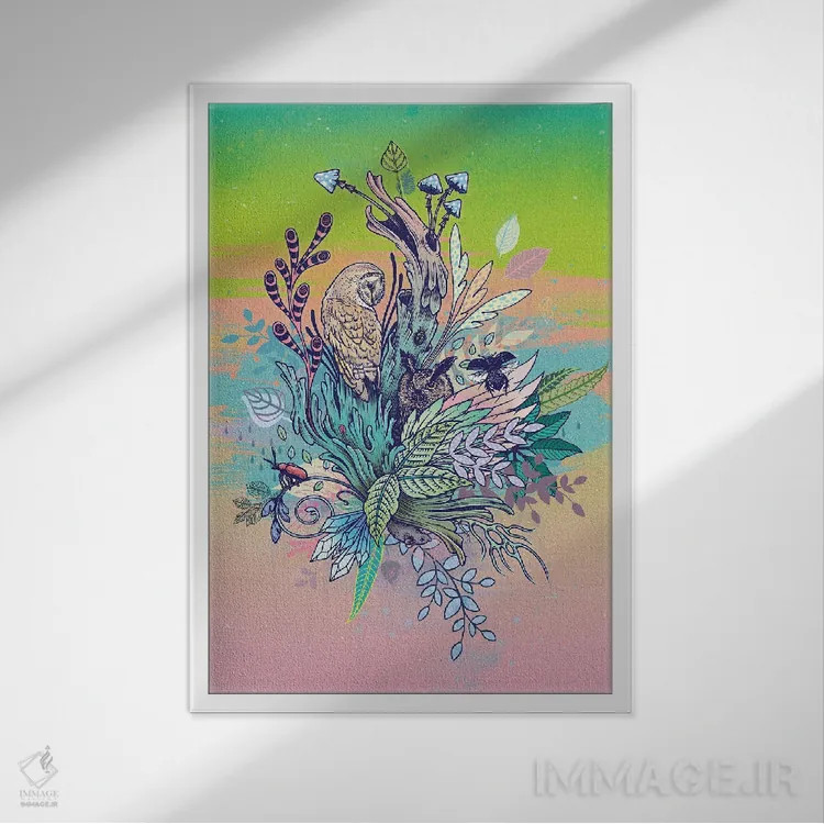 تابلو دکوراتیو زندگی اثر مت میلر - نمای قابدار سفید