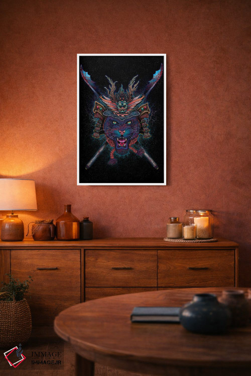 تابلو دکوراتیو گربه سامورایی اثر مت میلر - D2W