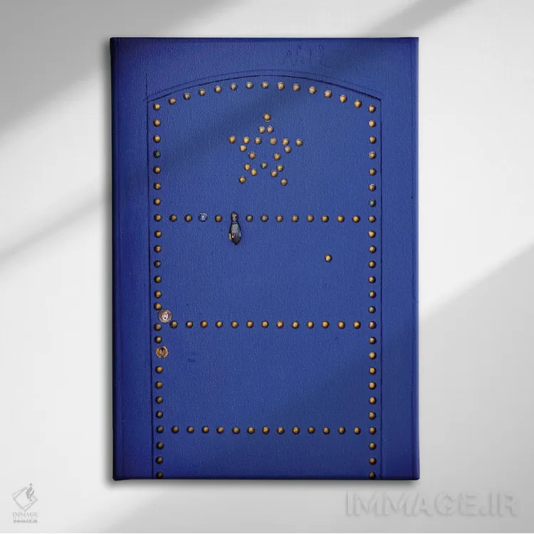 تابلو دکوراتیو دروازه ستاره آبی اثر مارک مکلارن جانسون - نمای روبهرو روی دیوار