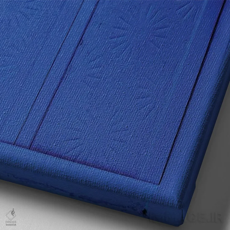 تابلو دکوراتیو آبی سفید اثر مارک مکلارن جانسون - نمای نزدیک بافت بوم