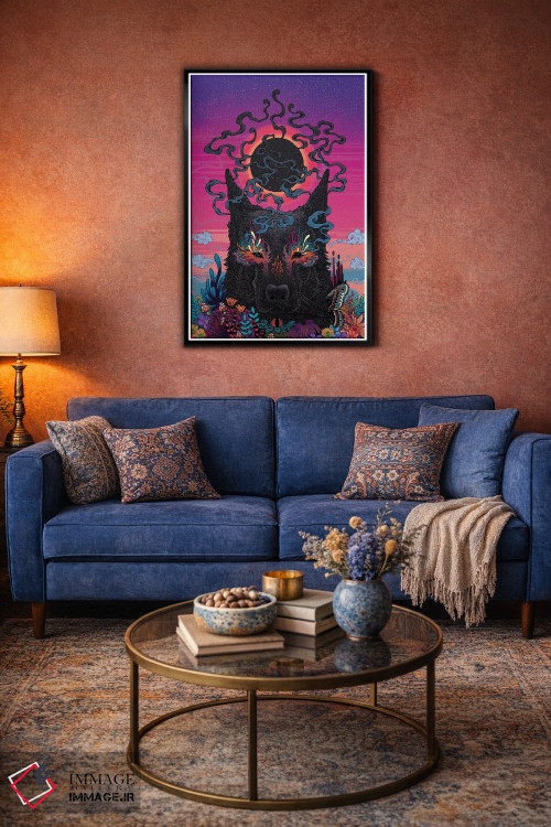 تابلو دکوراتیو سگ سیاه چشم اثر مت میلر - D4B