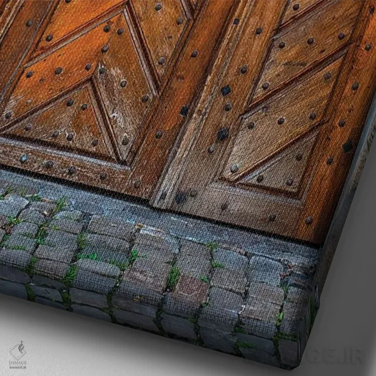 تابلو دکوراتیو دروازه پراگ اثر مارک مکلارن جانسون - نمای نزدیک بافت بوم