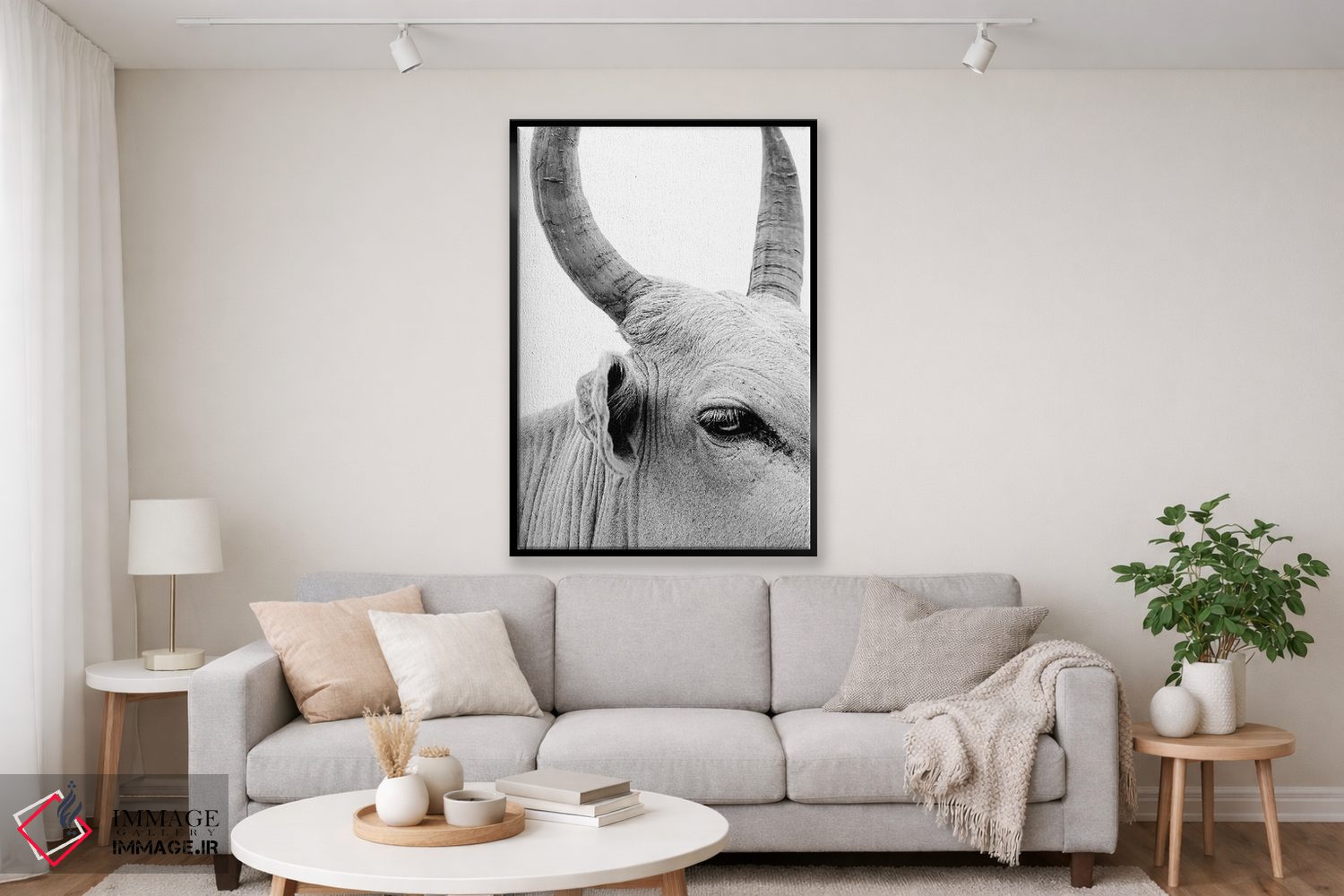 تابلو دکوراتیو پرتره گاو نر اثر مارک مکلارن جانسون - D3B