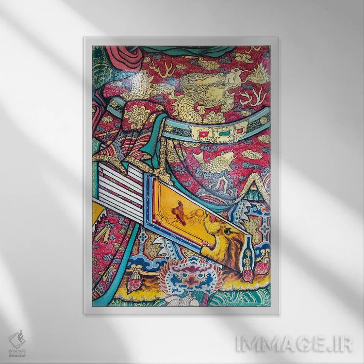 تابلو دکوراتیو دروازه معبد اول اثر مارک مکلارن جانسون - نمای قابدار سفید