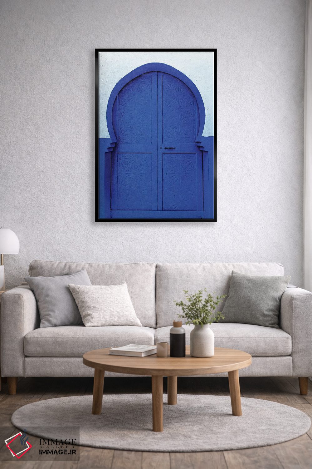 تابلو دکوراتیو آبی سفید اثر مارک مکلارن جانسون - D4B