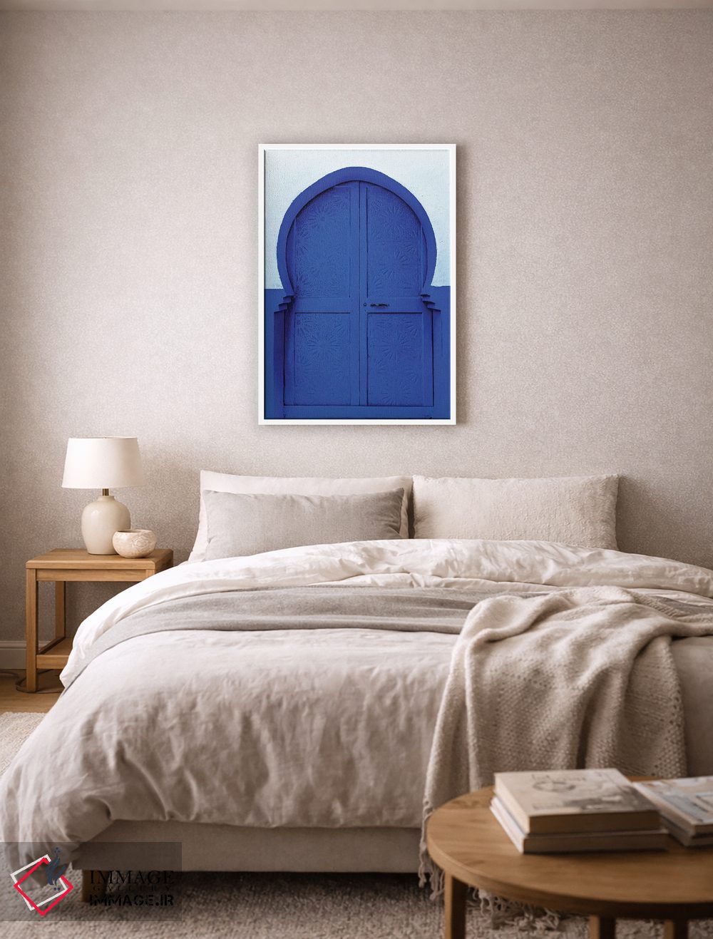 تابلو دکوراتیو آبی سفید اثر مارک مکلارن جانسون - D6W