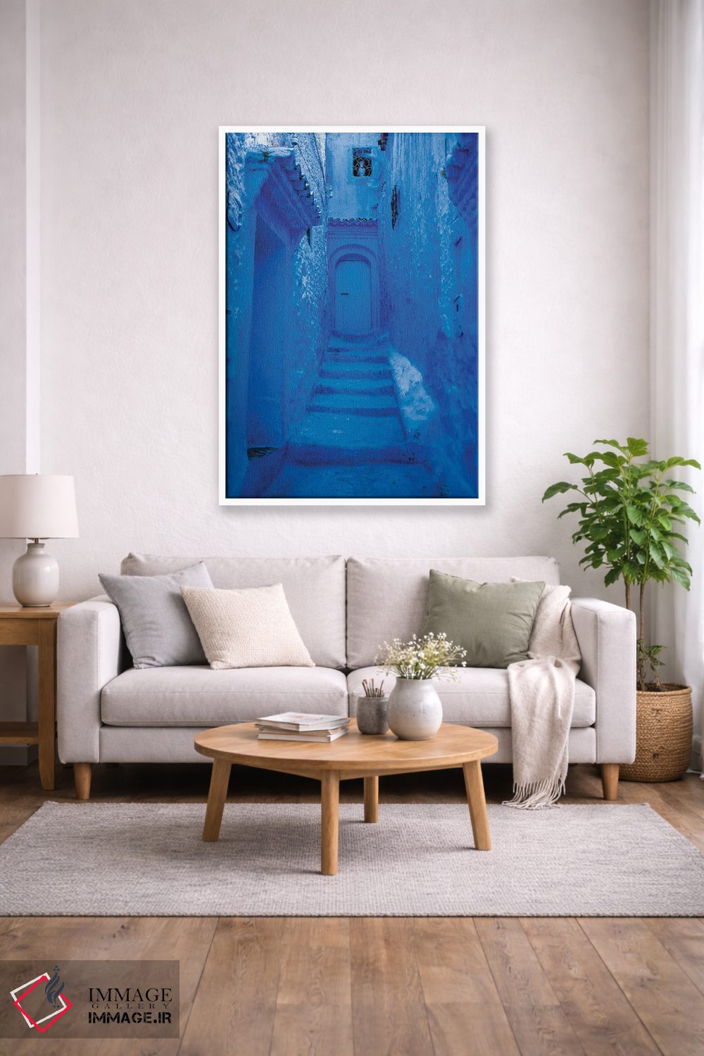تابلو دکوراتیو شهر آبی اثر مارک مکلارن جانسون - D1W