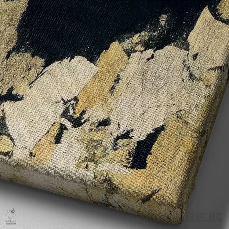 تابلو دکوراتیو الحمدلله اثر مونیکا میکوته - نمای نزدیک بافت بوم