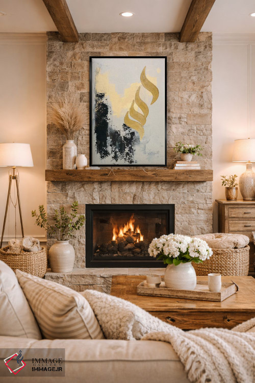 تابلو مینیمال الله اثر مونیکا میکوته - D2B