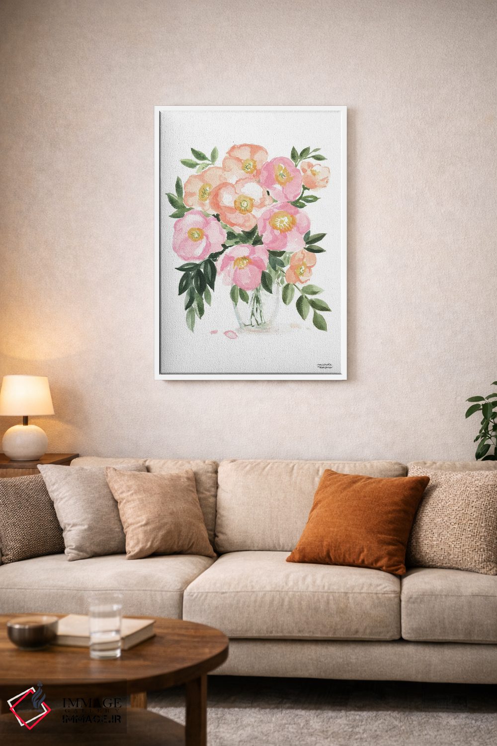 تابلو دکوراتیو دسته گل بهاری آبرنگ اثر میشل موسپنس - D4W