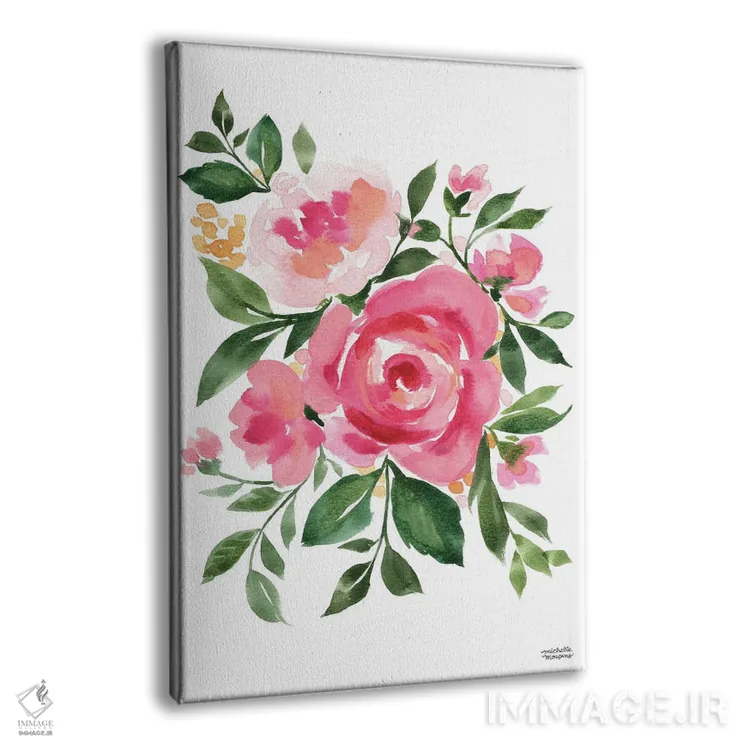 تابلو دکوراتیو ترکیب گلبرگ ها آبرنگ اثر میشل موسپنس - نمای پرسپکتیو محصول