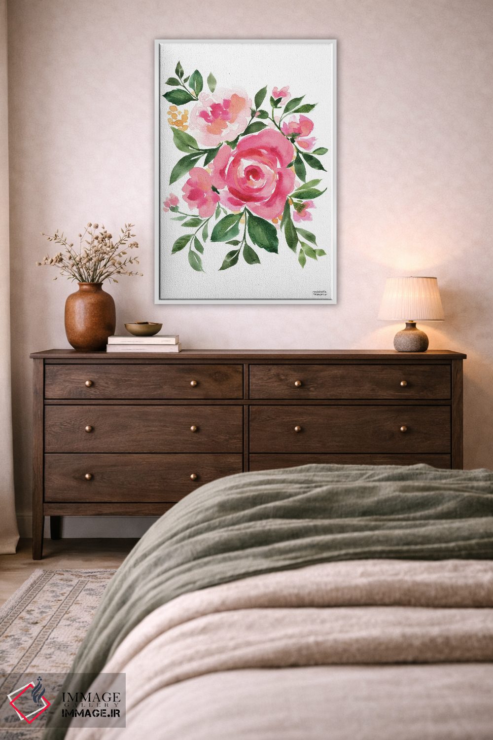 تابلو دکوراتیو ترکیب گلبرگ ها آبرنگ اثر میشل موسپنس - D2W