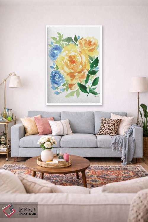 تابلو دکوراتیو انفجار شکوفه ها آبرنگ اثر میشل موسپنس - D1W