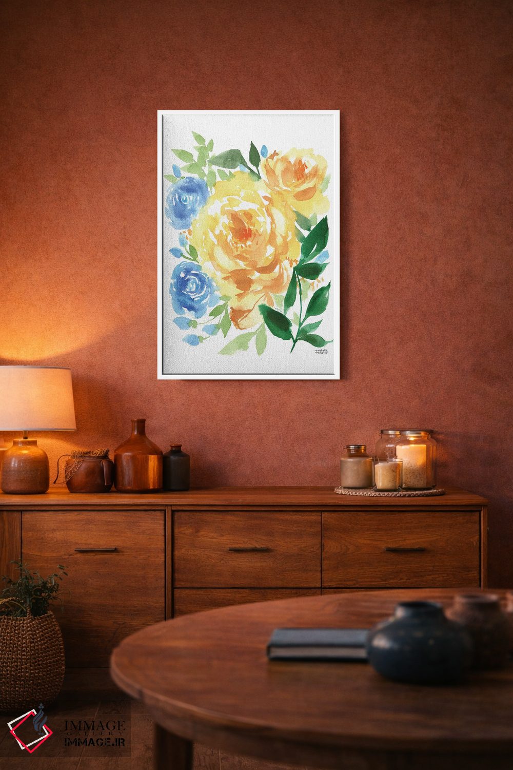 تابلو دکوراتیو انفجار شکوفه ها آبرنگ اثر میشل موسپنس - D2W