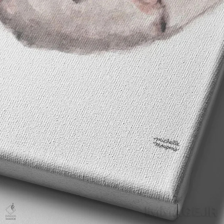 تابلو دکوراتیو دلار شنی آبرنگ اثر میشل موسپنس - نمای نزدیک بافت بوم