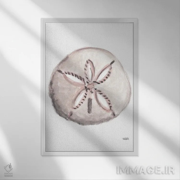 تابلو دکوراتیو دلار شنی آبرنگ اثر میشل موسپنس - نمای قابدار سفید