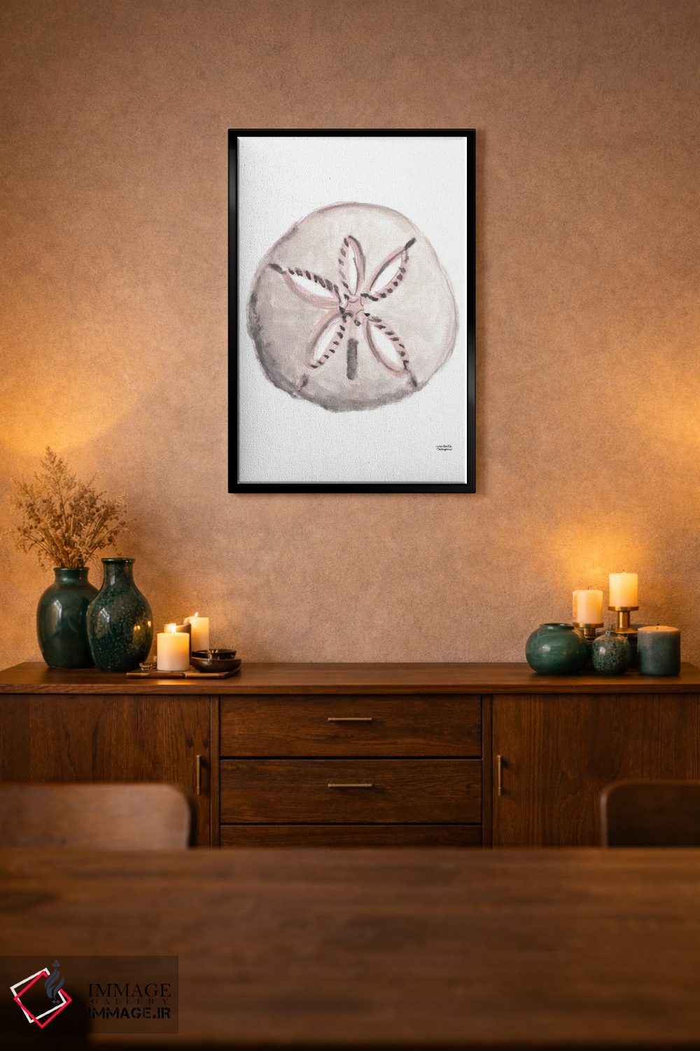 تابلو دکوراتیو دلار شنی آبرنگ اثر میشل موسپنس - D1B