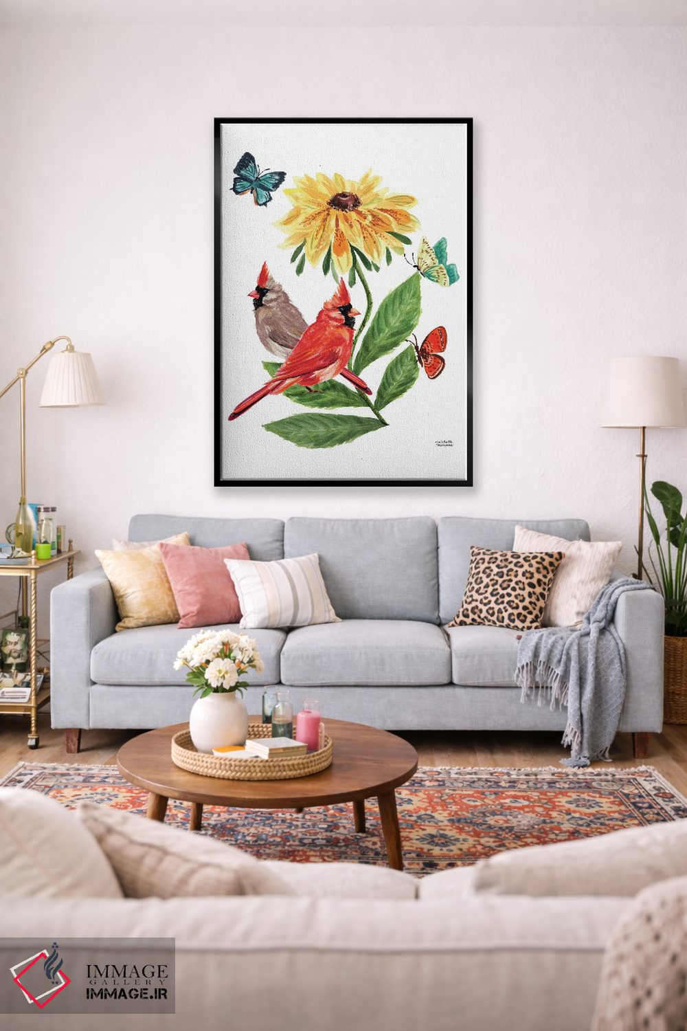 تابلو دکوراتیو کارباورال ها و دوستان آبرنگ اثر میشل موسپنس - D1B