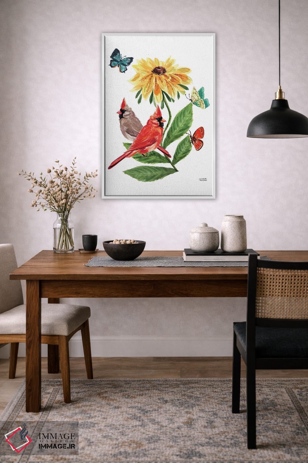 تابلو دکوراتیو کارباورال ها و دوستان آبرنگ اثر میشل موسپنس - D3W