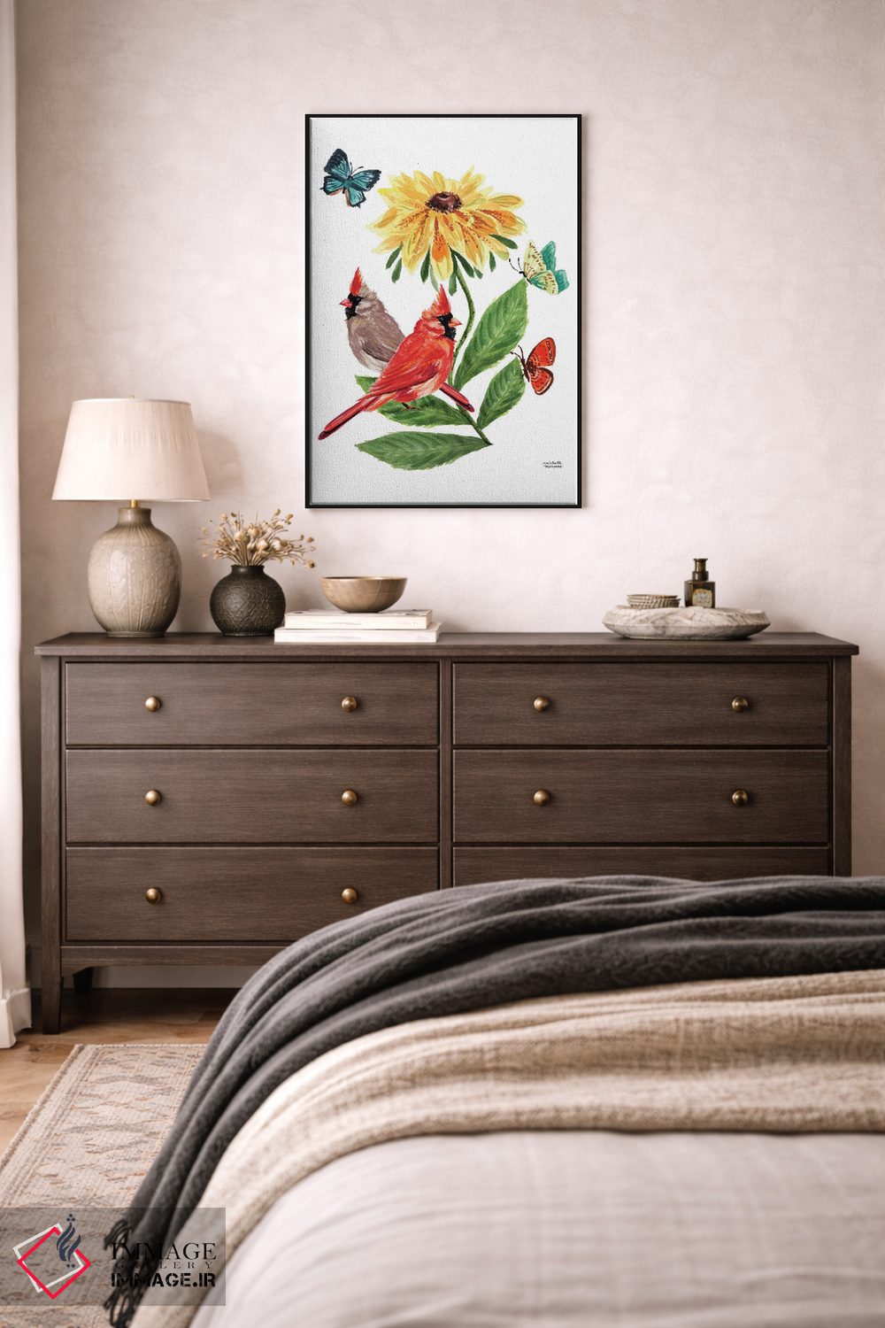 تابلو دکوراتیو کارباورال ها و دوستان آبرنگ اثر میشل موسپنس - D5B