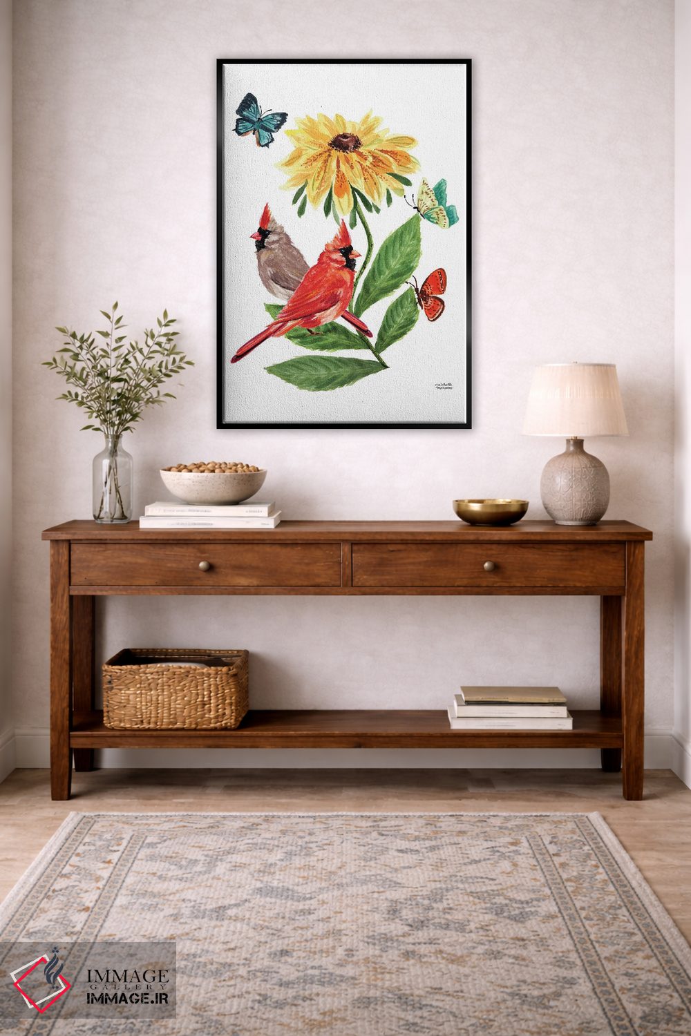 تابلو دکوراتیو کارباورال ها و دوستان آبرنگ اثر میشل موسپنس - D6B