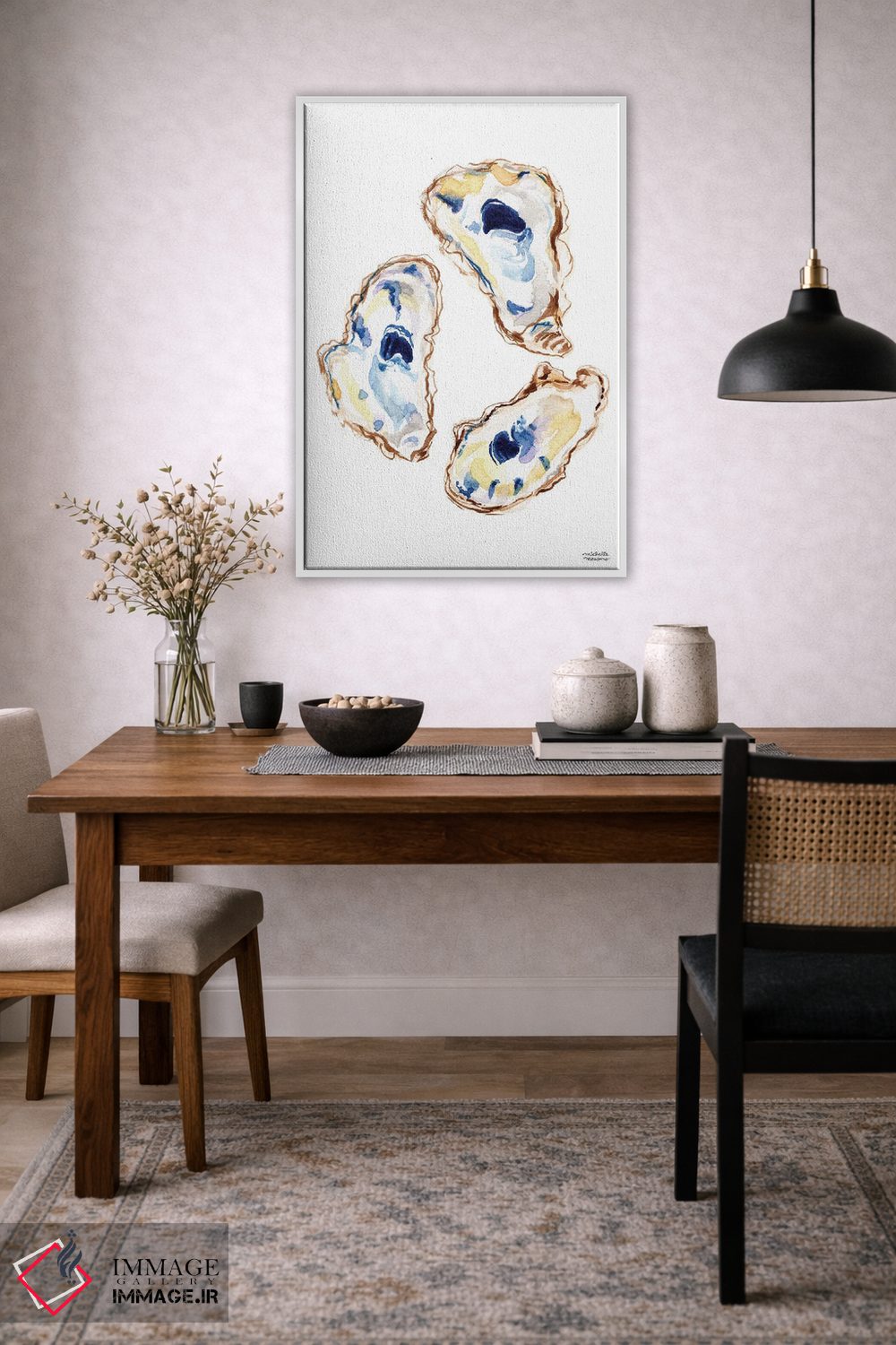 تابلو دکوراتیو صدف ها سوم آبرنگ اثر میشل موسپنس - D2W