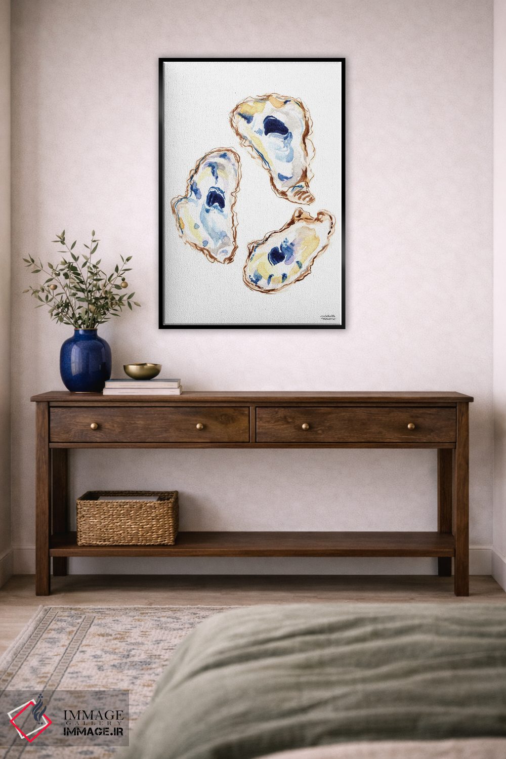 تابلو دکوراتیو صدف ها سوم آبرنگ اثر میشل موسپنس - D6B