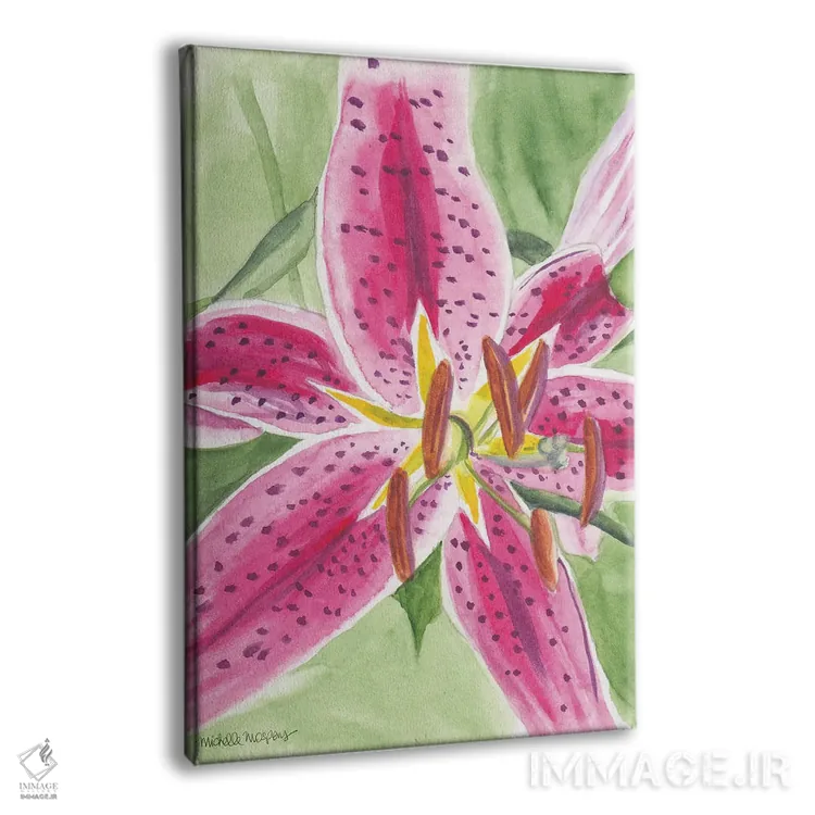 تابلو دکوراتیو لیلی استارگیزر اول آبرنگ اثر میشل موسپنس - نمای پرسپکتیو محصول
