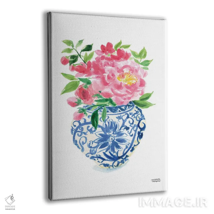 تابلو دکوراتیو کوزه زنجبیلی پنجم آبرنگ اثر میشل موسپنس - نمای پرسپکتیو محصول