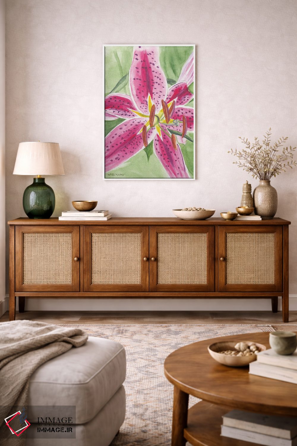تابلو دکوراتیو لیلی استارگیزر اول آبرنگ اثر میشل موسپنس - D1W