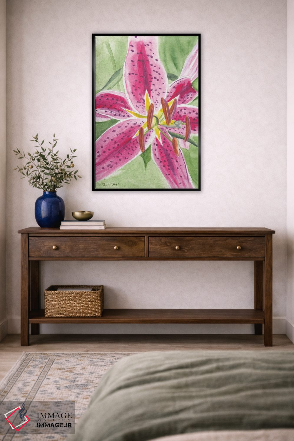 تابلو دکوراتیو لیلی استارگیزر اول آبرنگ اثر میشل موسپنس - D4B