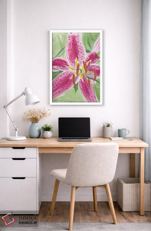 تابلو دکوراتیو لیلی استارگیزر اول آبرنگ اثر میشل موسپنس - D6W