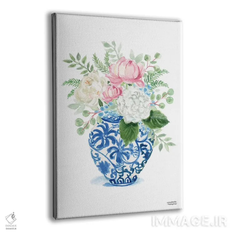 تابلو دکوراتیو کوزه زنجبیلی هفتم آبرنگ اثر میشل موسپنس - نمای پرسپکتیو محصول