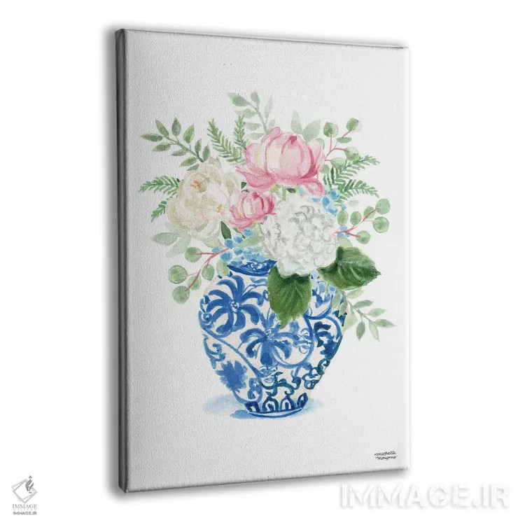 تابلو دکوراتیو کوزه زنجبیلی هفتم آبرنگ اثر میشل موسپنس - نمای پرسپکتیو محصول