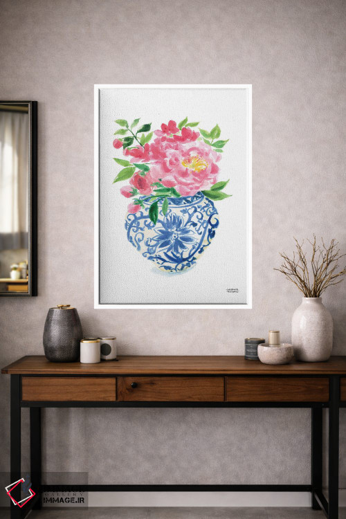 تابلو دکوراتیو کوزه زنجبیلی پنجم آبرنگ اثر میشل موسپنس - D1W