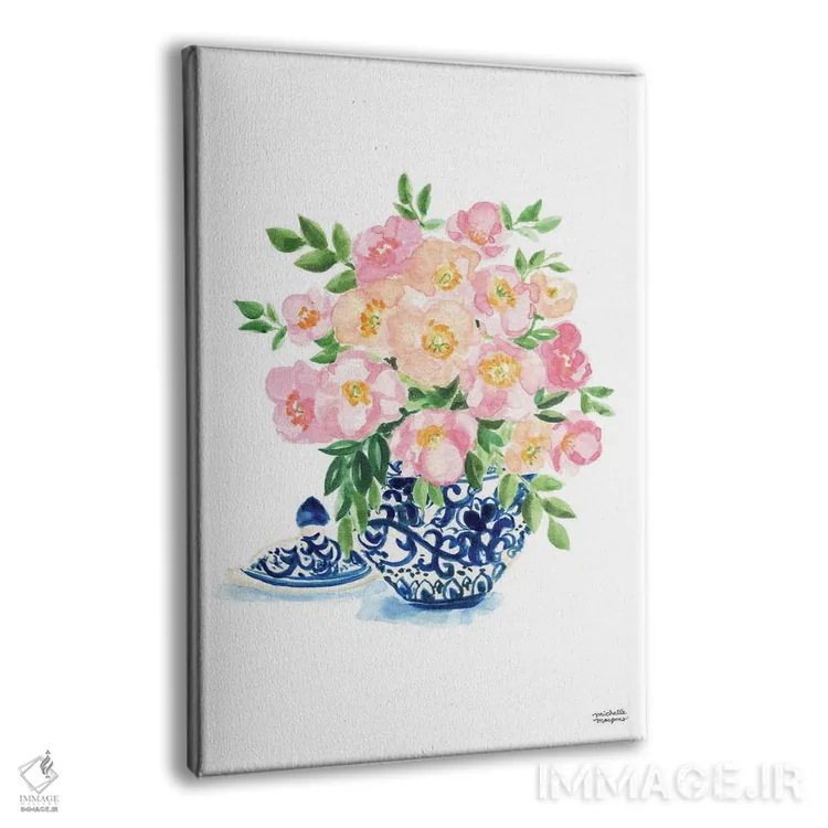 تابلو دکوراتیو کوزه زنجبیلی هشتم آبرنگ اثر میشل موسپنس - نمای پرسپکتیو محصول