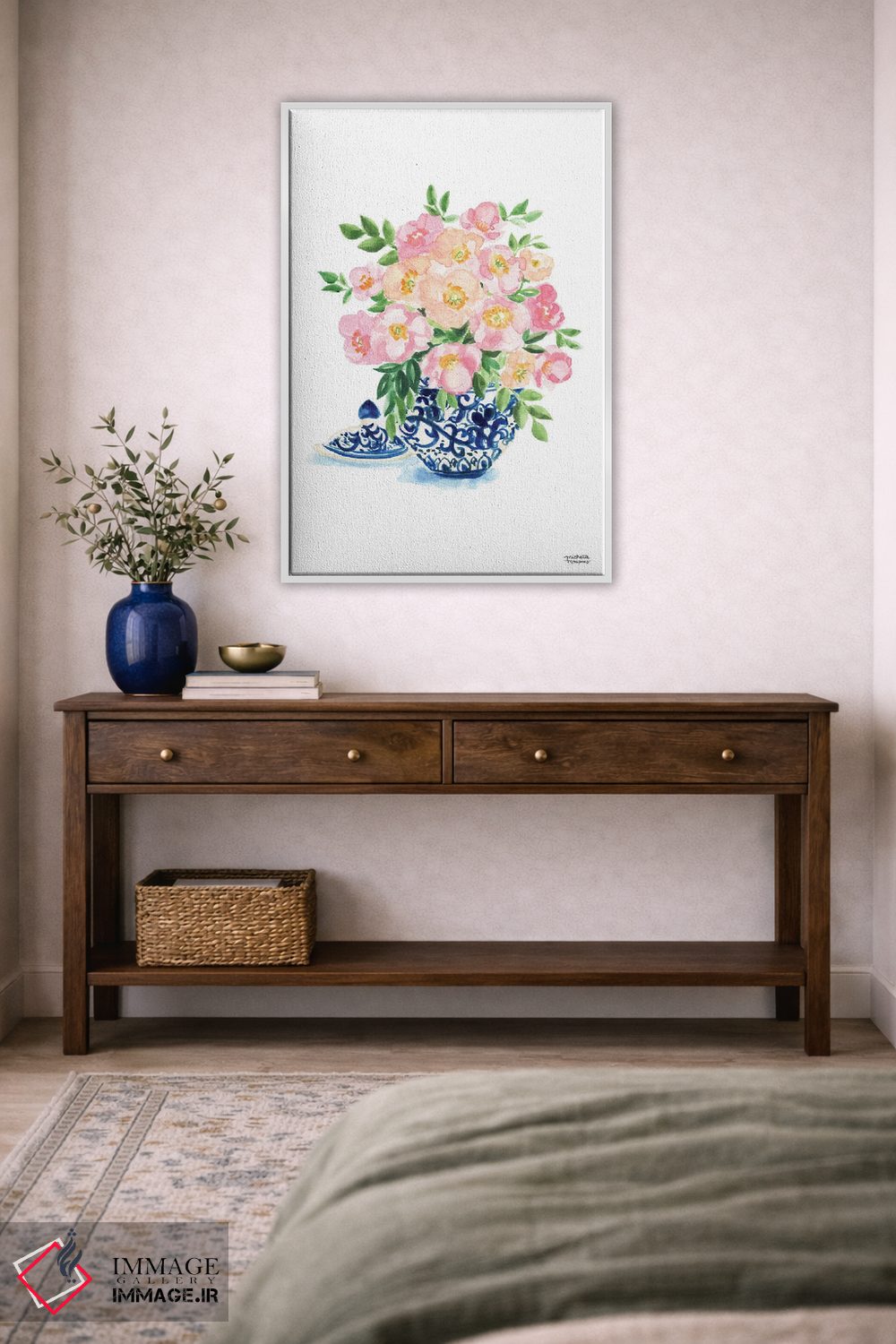 تابلو دکوراتیو کوزه زنجبیلی هشتم آبرنگ اثر میشل موسپنس - D3W