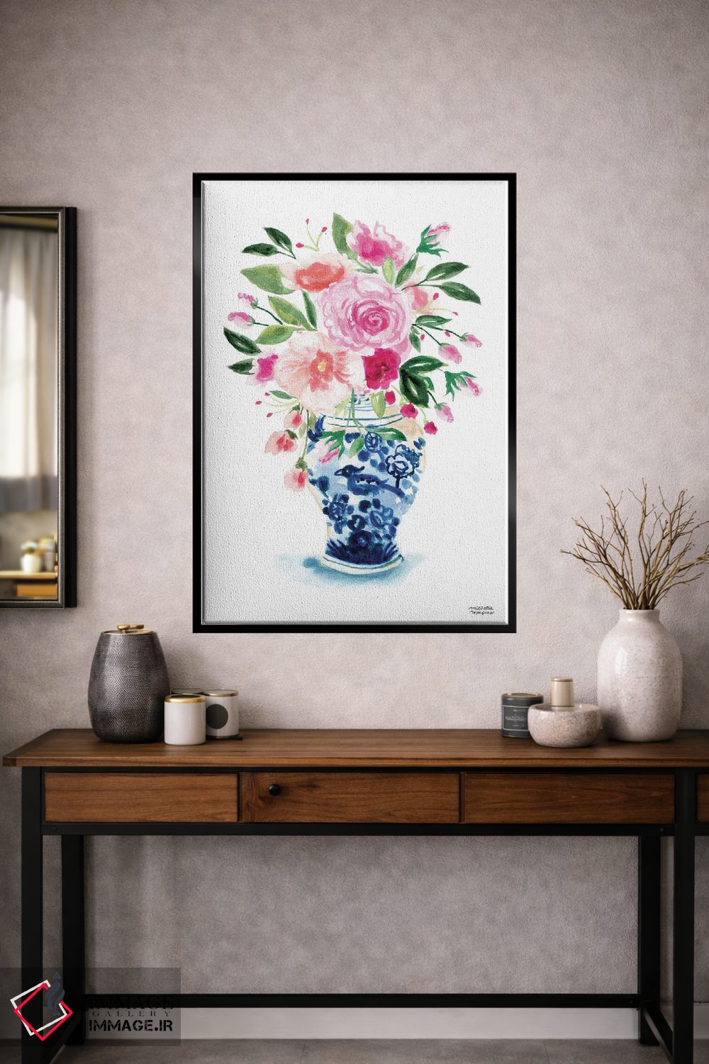 تابلو دکوراتیو کوزه زنجبیلی نهم آبرنگ اثر میشل موسپنس - D2B