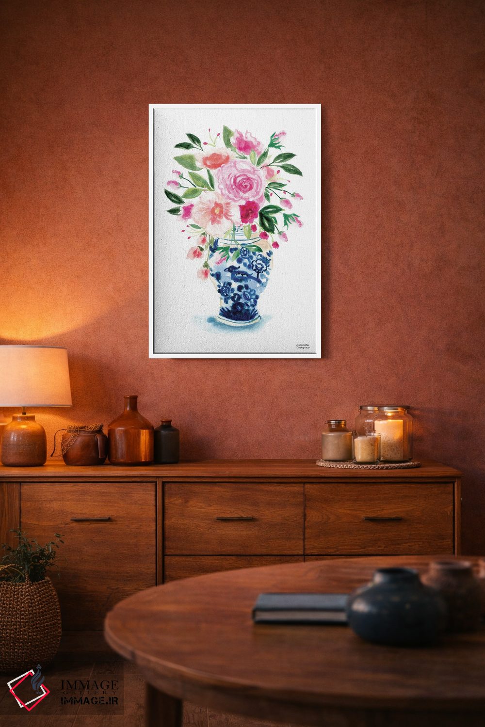 تابلو دکوراتیو کوزه زنجبیلی نهم آبرنگ اثر میشل موسپنس - D4W