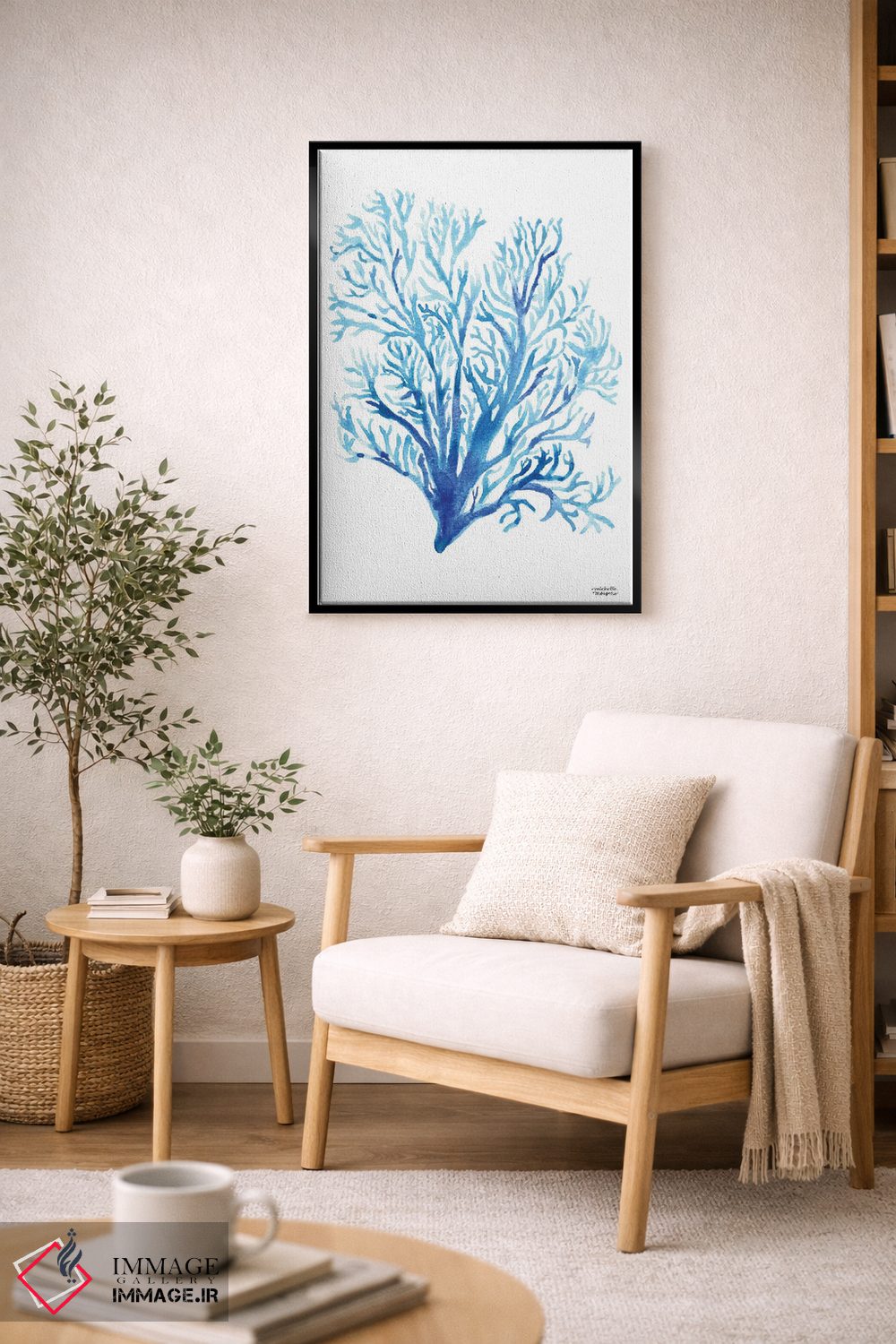 تابلو دکوراتیو مرجان ساحلی آبرنگ اثر میشل موسپنس - D2B