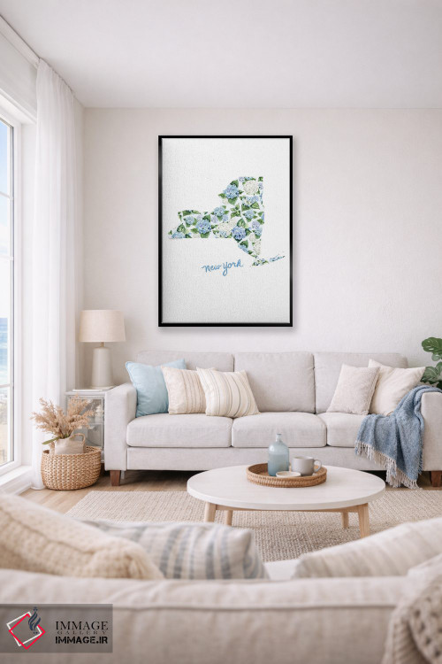 تابلو دکوراتیو گل های آبرنگی ایالت نیویورک اثر میشل موسپنس - D2B