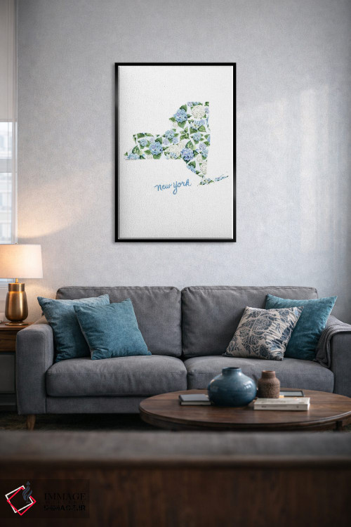 تابلو دکوراتیو گل های آبرنگی ایالت نیویورک اثر میشل موسپنس - D5B