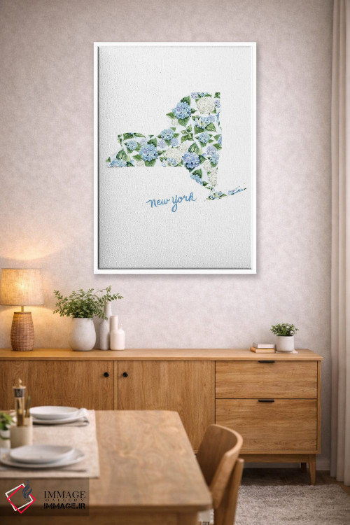 تابلو دکوراتیو گل های آبرنگی ایالت نیویورک اثر میشل موسپنس - D3W