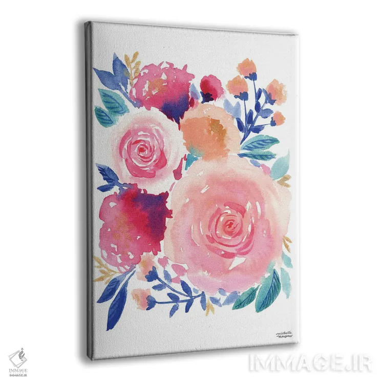 تابلو دکوراتیو قدرت گل آبرنگ اثر میشل موسپنس - نمای پرسپکتیو محصول