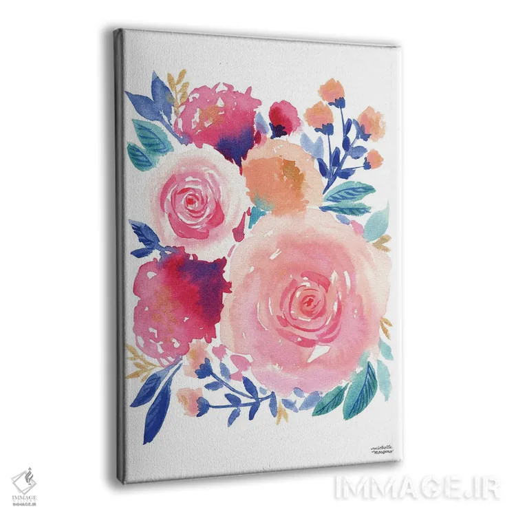 تابلو دکوراتیو قدرت گل آبرنگ اثر میشل موسپنس - نمای پرسپکتیو محصول