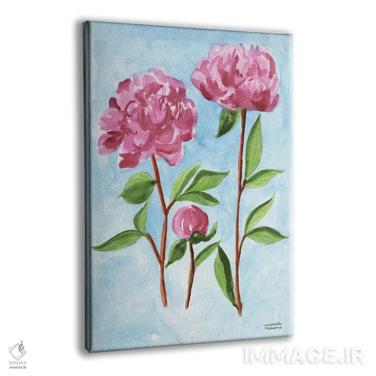 تابلو دکوراتیو باغبان گل صدتومانی آبرنگ اثر میشل موسپنس - نمای پرسپکتیو محصول