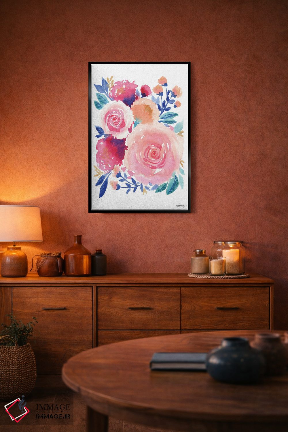 تابلو دکوراتیو قدرت گل آبرنگ اثر میشل موسپنس - D4B