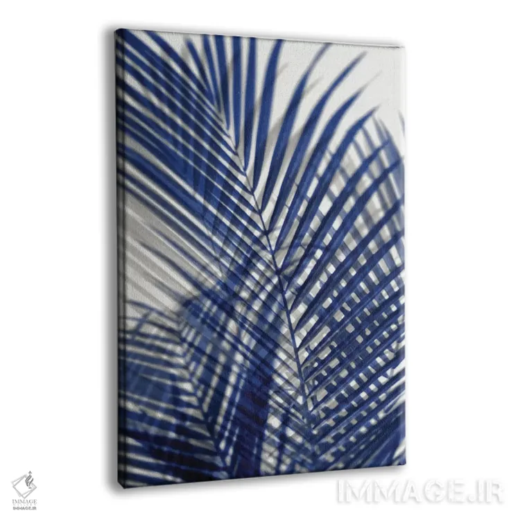 تابلو دکوراتیو سایه های نخل آبی اول اثر ملونی میلر - نمای پرسپکتیو محصول