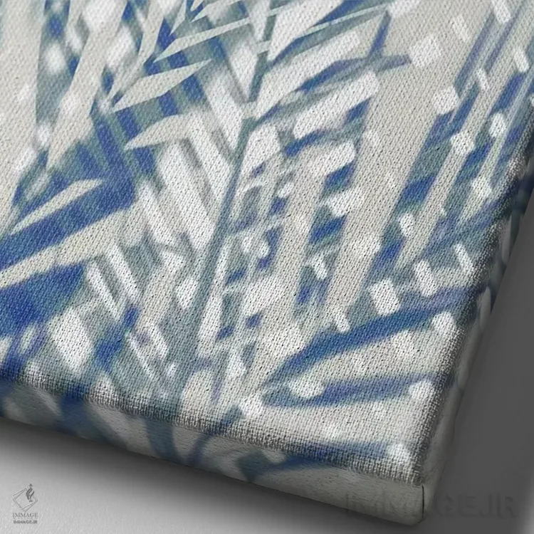 تابلو دکوراتیو سایه های نخل اول اثر ملونی میلر - نمای نزدیک بافت بوم